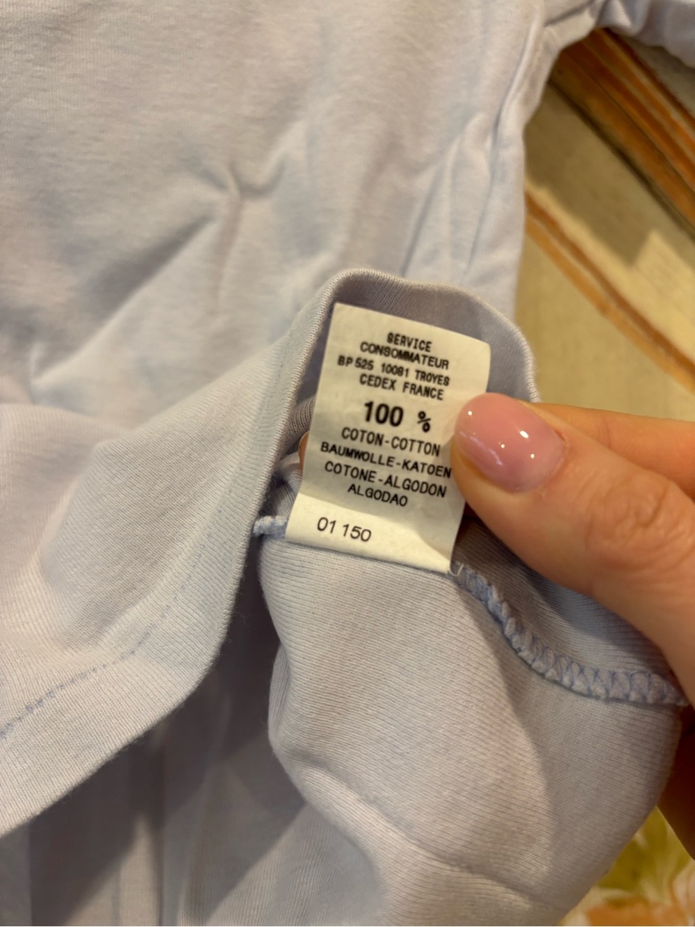 Baby Powder Blue Y2K vintage Petit Bateau Tee - Picture 4 of 5